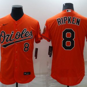 MLB Baltimore Orioles #8 Ripken Orange Elite Jersey