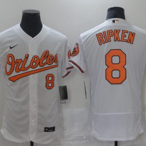 MLB Baltimore Orioles #8 Ripken White Elite Jersey