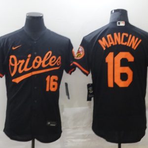MLB Baltimore Orioles #16 Mancini Orange Elite Jersey