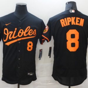 MLB Baltimore Orioles #8 Ripken Orange Elite Jersey