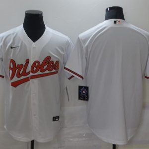 MLB Baltimore Orioles Blank White Game Nike Jersey