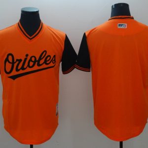 Men's Baltimore Orioles Mejestic Orange 2018 Players' Weekend Flex Base Bank Jersey