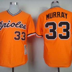 MLB Jerseys Baltimore orioles 33 Eddie Murray Orange Throwback Jersey