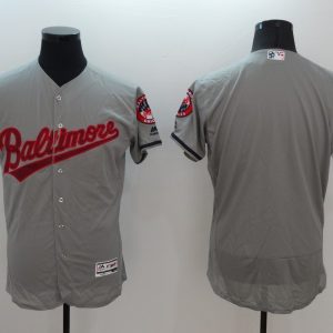 MLB Baltimore Orioles Blank Grey Elite Jersey