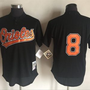 MLB Baltimore Orioles #8 Black 1997 Throwback Jersey