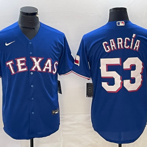 Men's Texas Rangers #53 Adolis Garc??a Royal Nike Game Jersey
