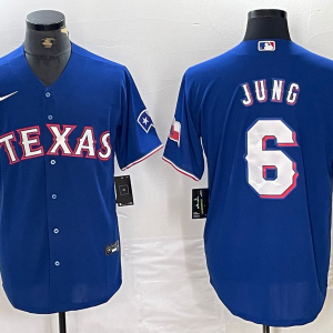Men's Texas Rangers #6 Josh Jung Royal Nike Game Jersey