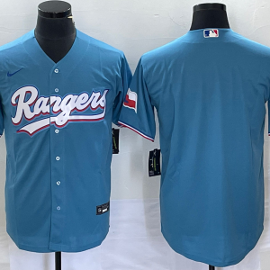 MLB Texas Rangers Blank Blue Stitched Baseball Jersey