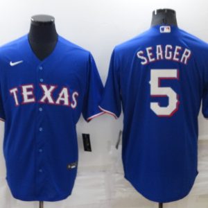 MLB Texas Rangers #5 Corey Seager Blue Game Nike Jersey