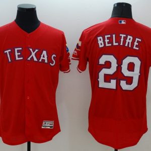 Majestic MLB Texas Rangers #29 Beltre Red Elite Jersey