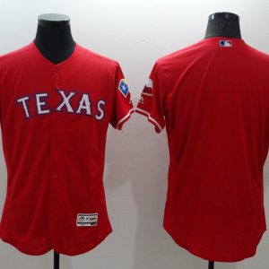 Majestic MLB Texas Rangers Blank Red Elite Jersey