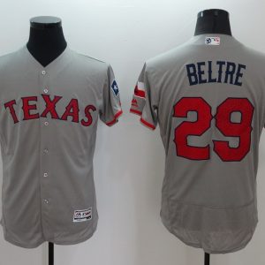 MLB Texas Rangers #29 Beltre Grey Elite Jersey