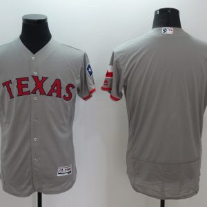 MLB Texas Rangers Blank Grey Elite Jersey