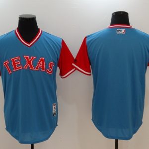 MLB Texas Rangers Blank All Rise Blue Pullover New Jersey