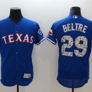 MLB Texas Rangers #29 Beltre Blue Spring Training Jersey