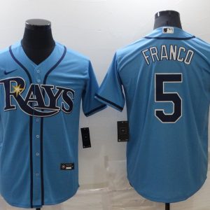 MLB Tampa Bays Rays #5 Franco Blue Game Nike Jersey