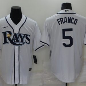 MLB Tampa Bays Rays #5 Franco White Game Nike Jersey