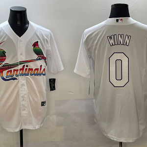 Men's St. Louis Cardinals #0 Masyn Winn White Jersey