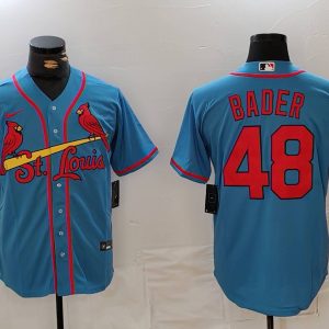 Men's St. Louis Cardinals #48 Bader Blue Nike Game Stitched Jersey