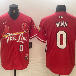 Men's St. Louis Cardinals #0 Masyn Winn Red 2024 City Connect Limited Stitched Jersey
