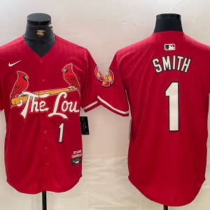Men's St. Louis Cardinals #1 Ozzie Smith Red 2024 City Connect Limited Stitched Jersey