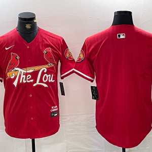 Men's St. Louis Cardinals Blank Red 2024 City Connect Limited Stitched Jersey