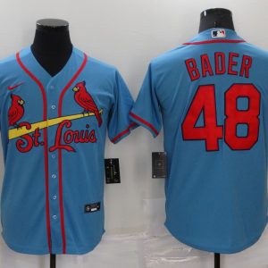 MLB Cardinals #48 Bader Blue Game Nike Jersey