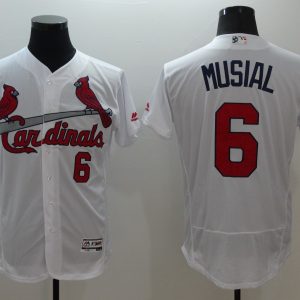 MLB St. Louis Cardinals #6 Musial Blue Flex Base Elite Jersey