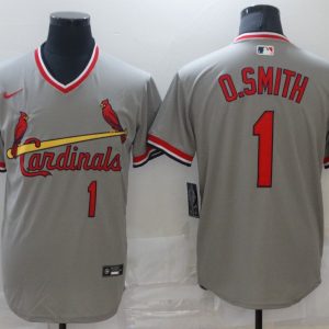 MLB Cardinals #1 O.Smith Green Game Nike Jersey