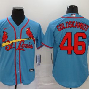 MLB Cardinals #46 Goldschmidt Blue Game Nike Jersey