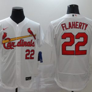 MLB Cardinals #22 Flaherty White Flex Base Elite Jersey