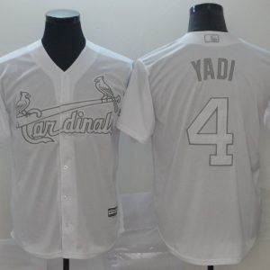 MLB Cardinals #4 Yadier Molina Yadi White 2019 Players Weekend Player Men Jersey