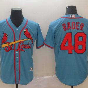 MLB Cardinals #48 Bader Light Blue Game Men's Jersey