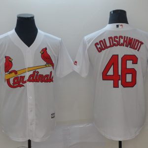 MLB Cardinals#46 Goldschmidt White Game Men's Jersey