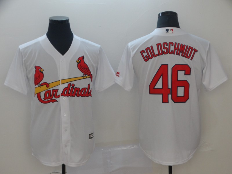 MLB Cardinals#46 Goldschmidt White Game Men's Jersey