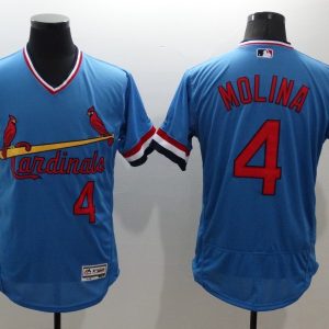 MLB St.Louis Cardinals #4 Molina L.Blue Pullover Jersey