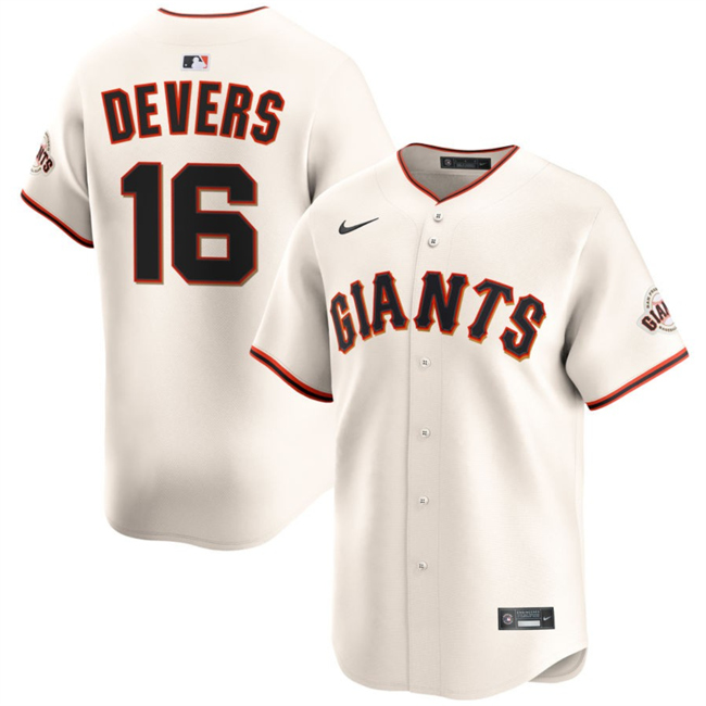 Men's San Francisco Giants #16 Rafael Devers Cream Stitched Baseball Jersey