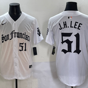 Men's San Francisco Giants #51 Jung Hoo Lee White 'Gothic Fog Edition' Vapor Premier Limited Jersey