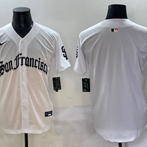 Men's San Francisco Giants Blank White 'Gothic Fog Edition' Vapor Premier Limited Jersey
