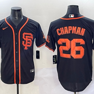 Men's San Francisco Giants #26 Matt Chapman Black Stitched Baseball Jersey