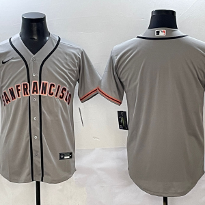 Men's San Francisco Giants Blank Grey Stitched Baseball Jersey