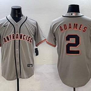Men's San Francisco Giants #2 Adames Grey Stitched Baseball Jersey