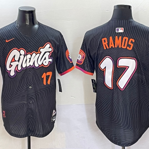 Men's San Francisco Giants #17 Ramos Anthracite 2025 City Connect Limited Jersey