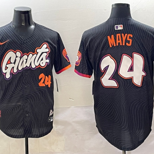 Men's San Francisco Giants #24 Mays Anthracite 2025 City Connect Limited Jersey