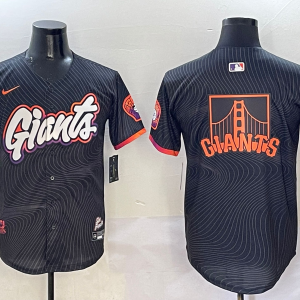 Men's San Francisco Giants Team Big Logo Anthracite 2025 City Connect Limited Jersey