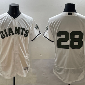 MLB San Francisco Giants #28 Buster Posey White Flex Base Elite Jersey