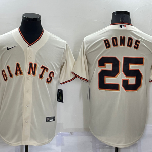 MLB San Francisco Giants #25 Bonds Gream Game Jersey