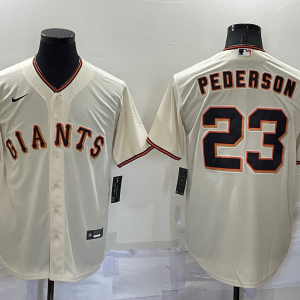 MLB San Francisco Giants #23 Pederson Gream Game Jersey