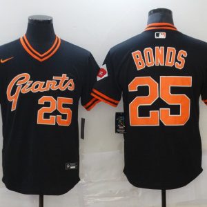MLB San Francisco Giants #25 Barry Bonds Black Game Jersey