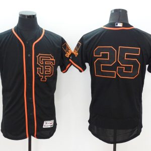 MLB San Francisco Giants #25 Barry Bonds Black Elite jerseys